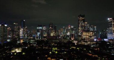 Gökdelenleri ve yerleşim alanları olan Cakarta 'nın üst görüntüsü