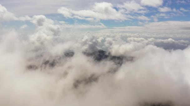 Cielo Blu Con Nuvole Sulle Montagne Vista Sulle Nuvole Sri — Video Stock
