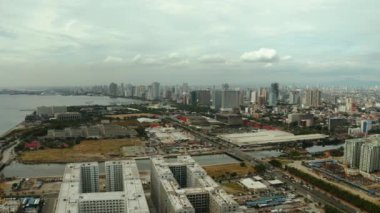 Manila şehri, Asya 'nın en büyük metropolü gökdelenleri ve modern binaları var. Seyahat tatili kavramı.