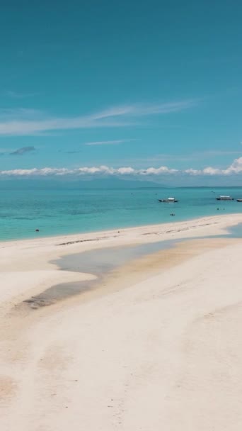 Güzel Bir Plaj Manzaralı Tropik Bir Manzara Tropik Plaj Manzarası — Stok video