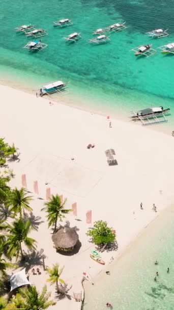 Tropisk Och Vacker Strand Jungfruön Filippinerna — Stockvideo