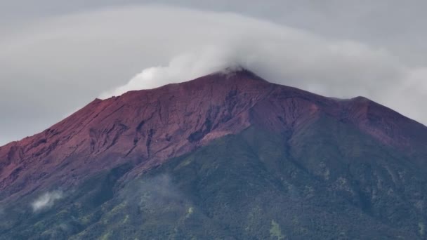 Gunung Kerinci Adalah Gunung Berapi Tertinggi Indonesia Sumatra — Stok Video