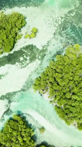 Vista Aérea Ilhas Uma Bela Lagoa Paisagem Tropical Ilha Bantayan — Vídeo de Stock