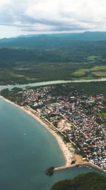 Aerial view of Sipalay is a coastal city located in the Negros Occidental province of the Philippines.