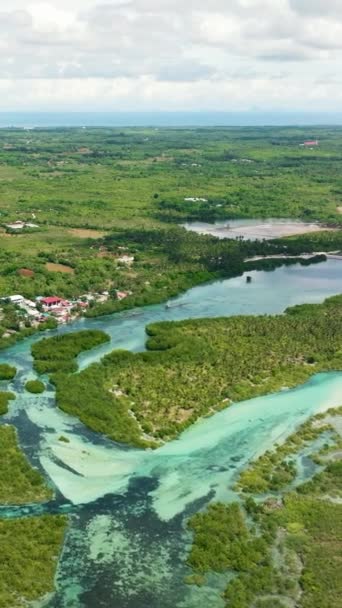 Costa Uma Ilha Tropical Com Lagoas Praias Balidbid Lagoon Ilha — Vídeo de Stock