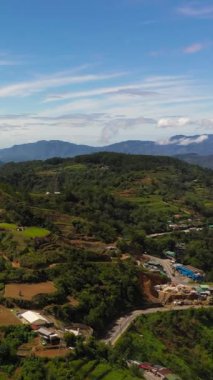 Filipinlerin kırsal bölgelerinde tarım ve büyüyen bitkiler.