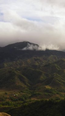 Tropical mountain range and mountain slopes with rainforest. Philippines.