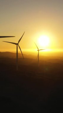 Wind Farm with wind turbines on the seashore. Wind power plant. Philippines.