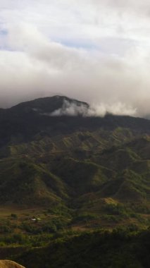 Tropical mountain range and mountain slopes with rainforest. Philippines.