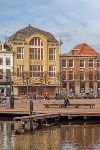 Leiden Niederlande März 2023 Blick Auf Den Beestenmarkt Ein Platz — Stockfoto