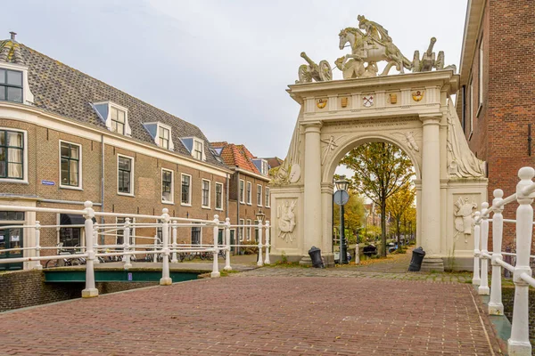 Leiden Oktober 2022 Poort Doelenpoort Het Oude Centrum Van Leiden — Stockfoto