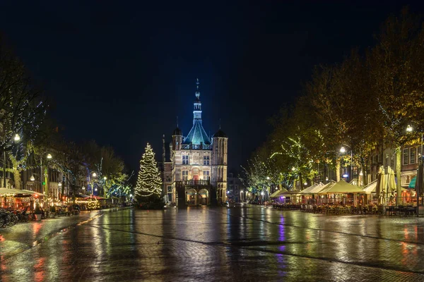 Deventer Netherlands December 2016 December Evening Brink Deventer — Stock Photo, Image