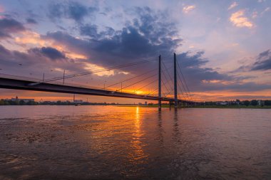 sunset view at Dusseldorf, Germany