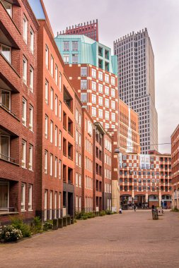  Hollanda 'daki Lahey Şehir Merkezi Sokak Manzarası