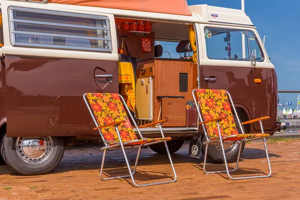  Lelystad, Netherlands, juni 15, 2025, Classic Volkswagen T2 Camper Van at The National Oldtimer Day
