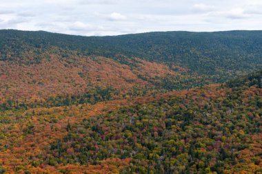 View of the regional park of the Massif-du-Sud (Saint-Philemon, Chaudiere-Appalaches, Quebec, Canada) 