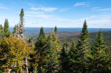 View of the regional park of the Massif-du-Sud (Saint-Philemon, Chaudiere-Appalaches, Quebec, Canada) 