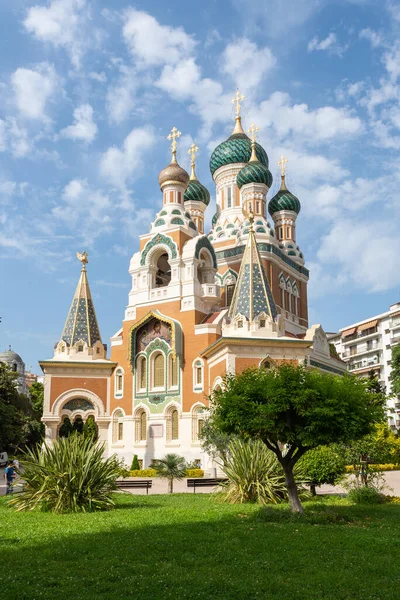 Nice, Alpes-Maritimes, Provence-Alpes-Cote-dAzur, France  23 May 2022: Saint Nicolas orthodox Cathedral of Nice 