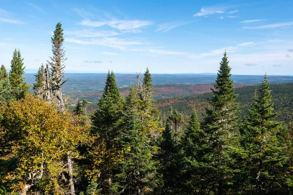 View of the regional park of the Massif-du-Sud (Saint-Philemon, Chaudiere-Appalaches, Quebec, Canada) 