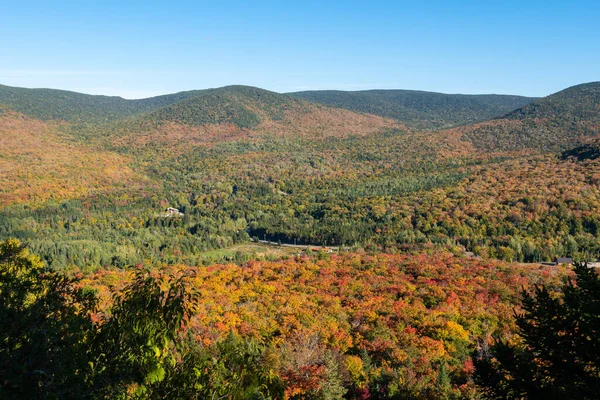 View of the regional park of the Massif-du-Sud (Saint-Philemon, Chaudiere-Appalaches, Quebec, Canada) 