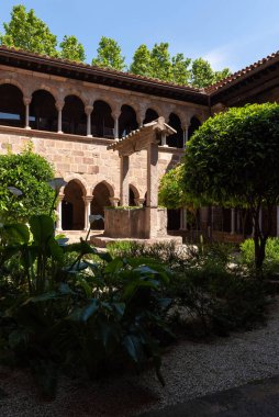 Frejus, Var, Provence-Alpes-Cotes-dAzur, France  24 May 2022: Cloister fo Notre-Dame and Saint-Leonce Cathedral of Frejus