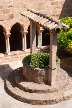 Frejus, Var, Provence-Alpes-Cotes-dAzur, France  24 May 2022: Cloister fo Notre-Dame and Saint-Leonce Cathedral of Frejus