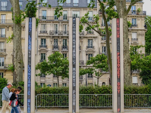 Paříž Francie Června 2009 Národní Válečný Památník Alžírska — Stock fotografie