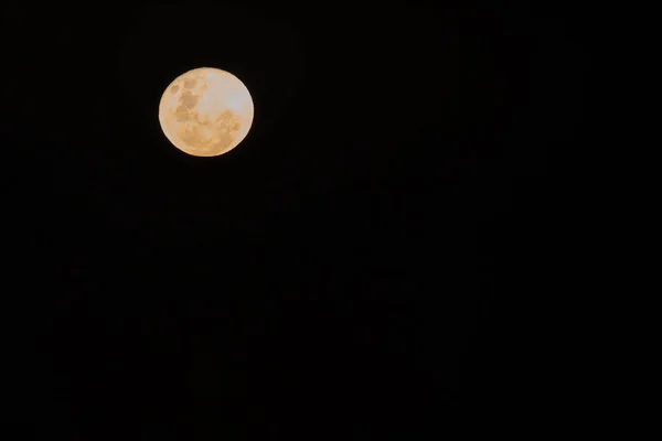 Eclipse Lunar Cielo Oscuro Momento Luna Sangre — Foto de Stock