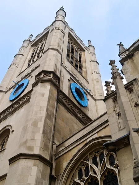 Blue Sun Dial Tower Margaret Abbey Westminster Londyn Anglia Wielka — Zdjęcie stockowe