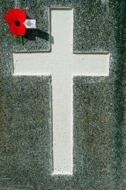 Hamilton Yeni Zelanda - 25 Nisan 2010; Mezarlıkta şehit askerlerin mezar taşları