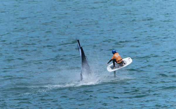 Оранга Новая Зеландия Марта 2023 Года Конкурент Переплывающий Залив Оранга — стоковое фото