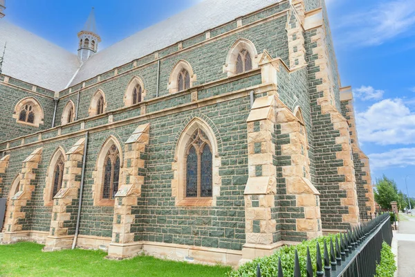 Поражающее Сооружение Гринстоуна Собора Святого Петра Павла Гоулберне Новый Южный Стоковая Картинка