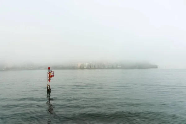 Mist Shrouds Sydney Port Morning Light Αυστραλία — Φωτογραφία Αρχείου
