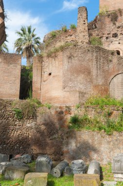 Roma tuğlası Alexander Severus 'un popüler turistik ilgi odağı Nymphaeum' u harap etti..