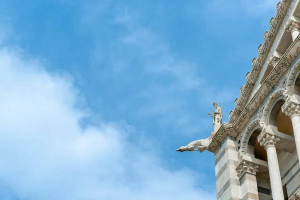 Gargoyle Dog Waterspout Top Corner Medieval Church Italy — Stock Photo, Image