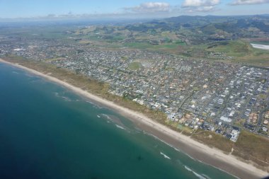 Papamoa Sahili ve Tauranga Yeni Zelanda yerleşim alanı.