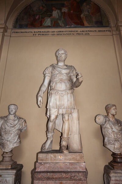 Rome Italy - May 22 2011; Famous statues and art works within gallery of Vatican.