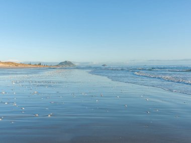 Maunganui Dağı deniz manzaralı uzun deniz manzaralı bir dağ..