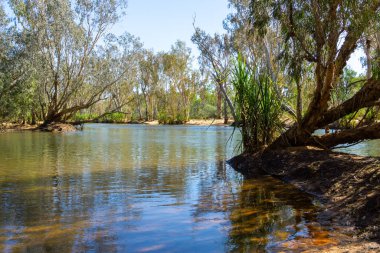 Batı Avustralya Kimberley Bölgesindeki Drysdale Nehri manzarası.