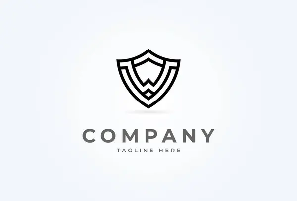 W baş harfi veya WV Kalkan logosu. W ve V harflerinin monogram logo dizayn kombinasyonu bir kalkan oluşturuyor. Düz Vektör Logo Tasarım Şablonu. vektör illüstrasyonu