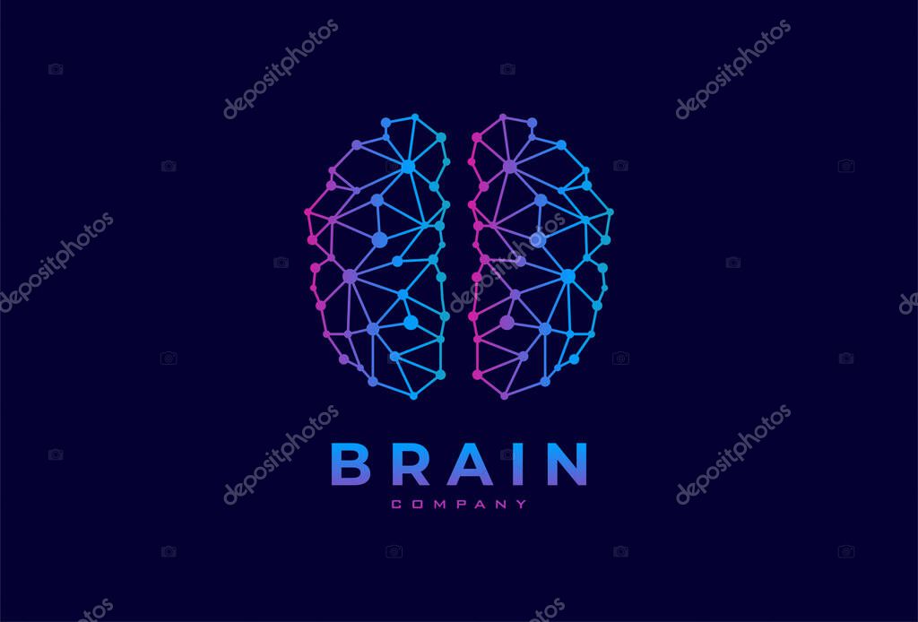 Brain Logo, modern brain logo style design inspiration , usable for technology and company logos
