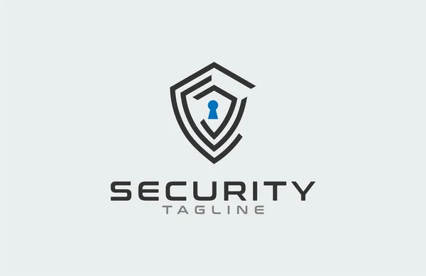 Güvenlik Logosu, dijital stil üçlü c kombinasyonlu kalkan, marka ve şirket logosu için kullanılabilir, vektör illüstrasyonu