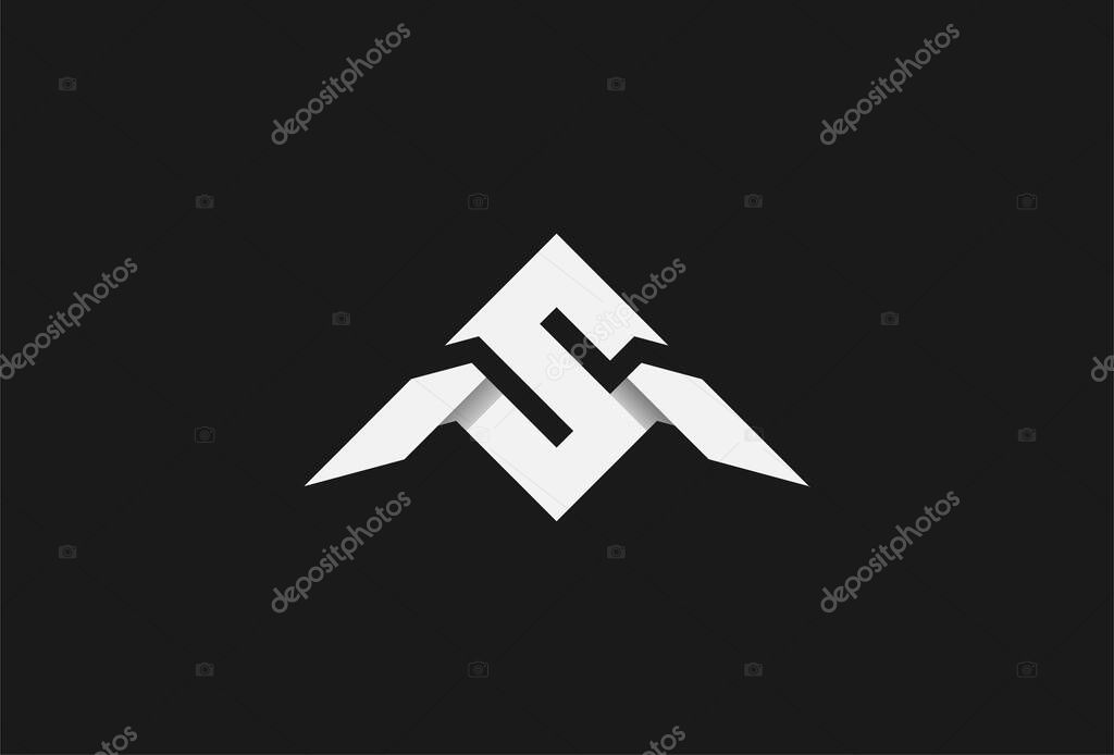 Initial SM or MS logo. monogram logo design combination of letters S and M. vector illustration