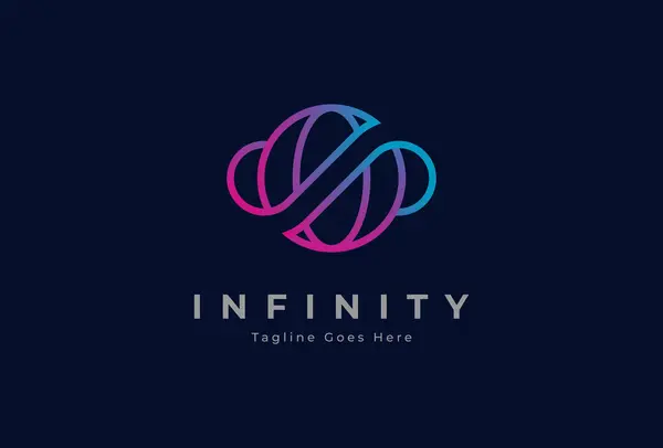 Baş harfleri O Infinity Logo Tasarımı. Sonsuzluk kombinasyonlu O harfi. Teknoloji ve şirket logoları için kullanılabilir. vektör illüstrasyonu