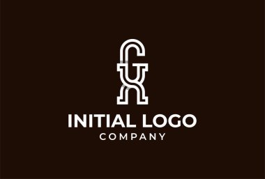 Initial letter GX or XG logo design vector illustration