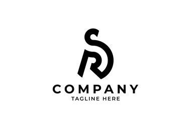 İlk harf SR Ya da SC modern ve minimalist logo tasarımı ilham vektörü illüstrasyonu