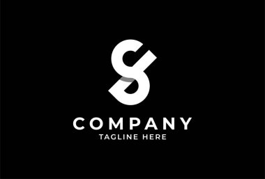 SB harfi veya BS Monogram Logo tasarımı ilham vektörü çizimi