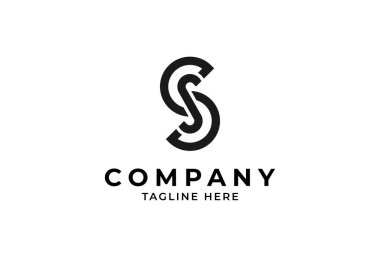 harf SS Monogram Logo tasarımı ilham vektörü illüstrasyonu