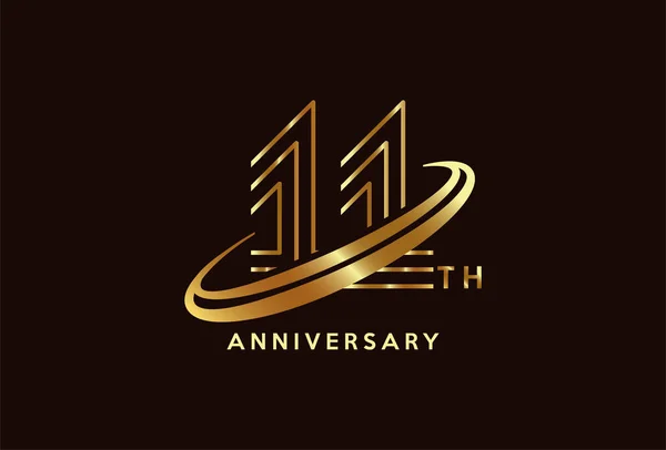 Altın 11. yıl dönümü kutlaması logosu ilham kaynağı