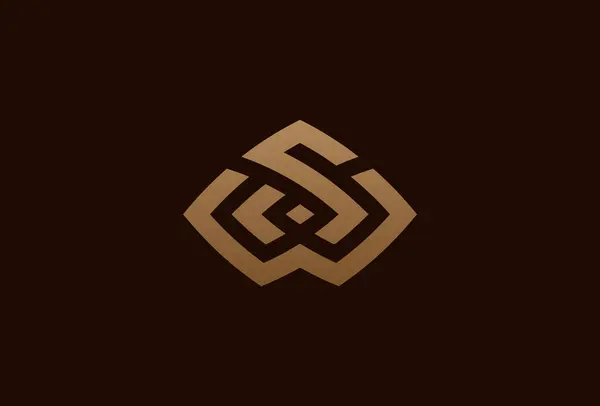 İlk SW ya da WS logosu, S ve W harflerinin altın rengi logo tasarım kombinasyonu, marka ve iş logoları için kullanılabilir, düz tasarım logo şablonu ögesi, vektör illüstrasyonu